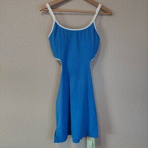 Blue Criss Cross Strappy Tennis Dress Sz S